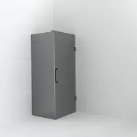 Balmani Modular inloopdouche met deur: 80 x 200 cm met deur 90 cm, Reflex spiegelglas met coating, Brushed Inox profielen