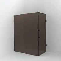Balmani Modular inloopdouche met deur: 160 x 200 cm met deur 90 cm, Brons glas, Brushed GunMetal profielen