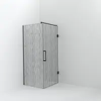 Balmani Modular inloopdouche met deur: 90 x 200 cm met deur 90 cm, Mikado, Brushed GunMetal profielen