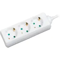 Logilink LPS205 power uitbreiding 1,4 m 3 AC-uitgang(en) Wit