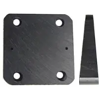 Brodit montageplaatje 50x50x5-14mm - hoek 10? - 6 gaten voorgeboord