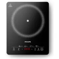 Philips Inductiekookplaat 3000-serie HD5830/90 – Losse & Draagbare Inductie Kookplaat 1 Pits – 2000W met Boostfunctie – 8 Standen & 4 Kookprogramma's – Timer & Kinderslot – Keramisch Glas – Zwart