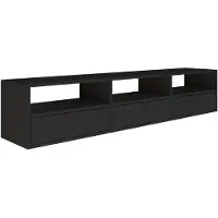 Selsey TV-meubel Fermo | mdf zwart 150x30x30 cm tv-meubels | NADUVI