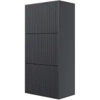 NADUVI Collection Schoenenkast Vesper zwevend | mdf zwart 50x103x30 cm schoenenkasten | NADUVI