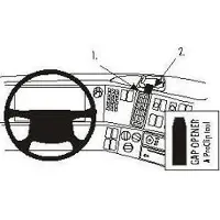 Brodit ProClip houder geschikt voor Volvo FH Serie/ NH Serie/ FM Serie 2003-2007 Angled mount