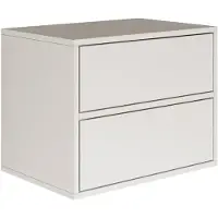 NADUVI Collection Nachtkastje Fermo 2 lades | mdf wit 50x40x36 cm nachtkastjes | NADUVI