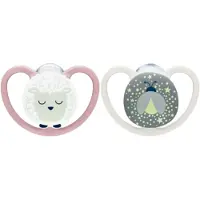 Nuk Fopspeen Perfect Match Air Night Schaap/Vuurvlieg 6-18mnd 2-pack