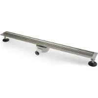 BLUE LABEL Slimline Douchegoot 90cm Vloerflens - Zero Rooster - RVS - Douche, Douchegoten - 8711802000427