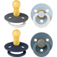 BIBS Colour Fopspeen - 6-18 mnd - 4-pack - Deep Space/Petrol/Iron Glow/Baby Blue Glow