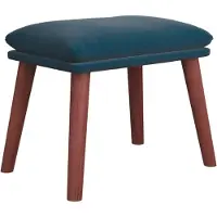 vidaXL Voetenbank 45x29,5x35 cm fluweel blauw