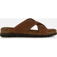 Outfielder Slippers bruin Leer Maat 40