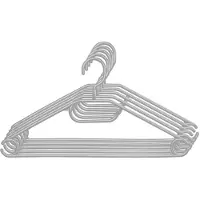 Kadax Kleerhangers van kunststof, 5 stuks, 360° draaibare haak, ingekerfde schouders, broekstang, ruimtebesparende, antislip, garderobehanger voor overhemd, broeken, rok, jashanger (grijs)