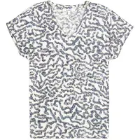 Garcia Shirt kobaltblauw / wit