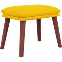 vidaXL Voetenbank 45x29,5x35 cm stof mosterdgeel