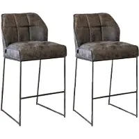 Bronx71 Industriële barkruk Abel antraciet 82 cm - barkrukken set van 2 - barstoel