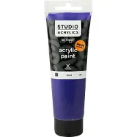 Creativ Company Acrylverf – Paarse Verf – Acrylaatverf – Acrylic paint – Hobbyverf – Sneldrogend – Violet (#25) – Dekkend – Creall Studio – 120 ml – 1 fles