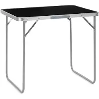 Springos Campingtafel - Vouwtafel - Inklapbaar - Opvouwbaar - 80x60x70 cm - Zwart