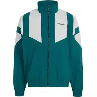 Adidas Originals Tussenjas 'BLOCKED TRACK' smaragd / wit