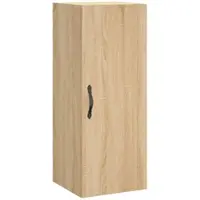 vidaXL Wandkast 34,5x34x90 cm bewerkt hout sonoma eikenkleurig
