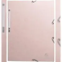 Exacompta 25x Elastomap met 3 kleppen in glanskarton 400g/m2 Skandi - Nude - 55274E