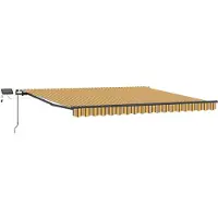 vidaXL Uitschuifbare luifel Meerkleurig 450 × 350 cm Stof en Aluminium