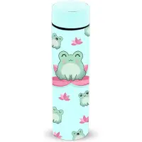 Sublime Market Connect - Oh My Pop! Kikker - Frog - Slimme Thermosfles 500 ml – Turkoois – RVS