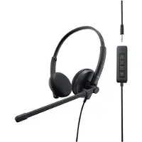 Dell WH1022, Kabel, 20 - 20000 Hz, Gesprek/muziek, 121 g, Hoofdtelefoon met microfoon, Zwart