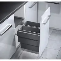 Hailo AS Cargo Synchro afvalsysteem voor kastbreedte 45cm grijs 36 liter (18+18)