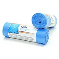 Humbert Afvalzakken/vuilniszakken - 10x - 120 liter - blauw - incl. handvaten