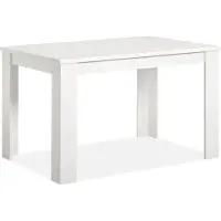 Homestyle4u Eettafel - 120x80 cm - Keukentafel - Uitschuifbare - Tafel - Houten - Wit
