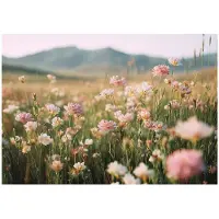 WALLARENA - Behang 350x250 cm - Fotobehang - Vliesbehang - wilde bloemenweide - voor slaapkamer en woonkamer - halfmatte afwerking