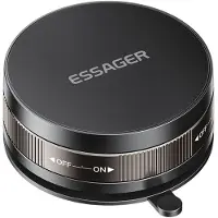 Essager Compacte Magnetische Telefoonhouder Auto Dashboard met Zuignap - Compatibel met MagSafe - Verstelbaar - Zwart