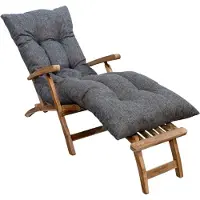 Bananair - Ligbedkussen - Tuinkussen - Zonnebed Kussen voor Tuin - Grijs - 185 x 60 x 15 cm