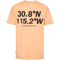 Petrol Industries T-shirt met backprint oranje Jongens Katoen Ronde hals - maat 140