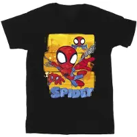 Marvel Heren Spidey En Zijn Verbazingwekkende Vrienden Vliegend T-shirt (Zwart)