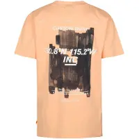 Petrol Industries Shirt lichtoranje / zwart / wit