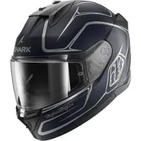 Shark D-Skwal 3 Drone Mat Blauw Zilver Blauw BSB Integraalhelm Maat S