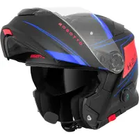 Bogotto H271 Taog Bluetooth Helm Zwart Rood Blauw Maat XS