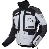 Rukka TitanTrail-R waterdichte motorfietsjas, wit/grijs/zwart, maat 50