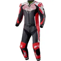 MUGENRACE Scorpion Zwart Wit Rood Geperforeerd 2-Delig Motorpak Maat 48