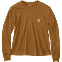 Carhartt Longsleeve Women Lightweight Pocket Brown-XL