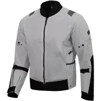 Merlin Taos motortextiljas, ademend mesh-materiaal, stretch, lichtgrijs/zwart, maat 2XL