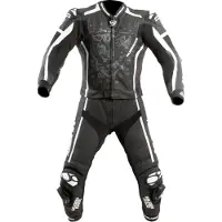 MUGENRACE RC-Viale Due Zwart Wit Geperforeerd 2-Delig Motorpak Maat 52