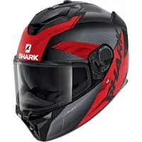 Shark Spartan GT Elgen Mat Bcl. Micr. Zwart Antraciet Rood KAR Integraalhelm Maat XS