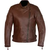 Merlin Bristol D3O Cafe Damen Motorfiets Lederjas, bruin, maat XS