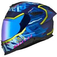 NEXX Y.100R Urbangram Indigo Blauw Mat Integraalhelm Maat L