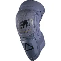 Leatt 3DF Hybrid Grijs Blauwe Motocross Kniebeschermers Maat 2XL