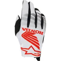 Alpinestars Honda Radar, handschoenen ,Wit/Zwart/Lichtrood ,L