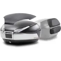 Shad SH48 Carbon & Backrest, topkoffer kit ,Zwart/Titaan/Carbon ,48 L