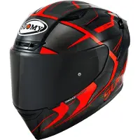 Suomy TX-Pro Advance Carbon, integraalhelm ,Zwart/Neon-Rood ,M